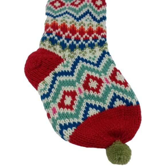 Pottery Barn Phillip Holiday Merry and Bright Knit Christmas Stocking Nordic 27 - Picture 4 of 9